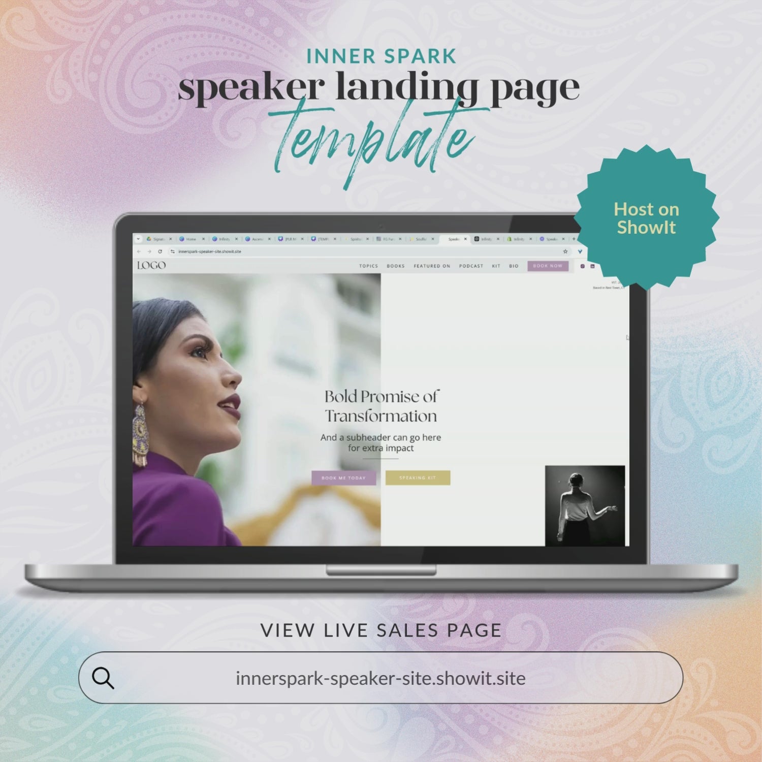 Inner Spark Speaker Landing Page