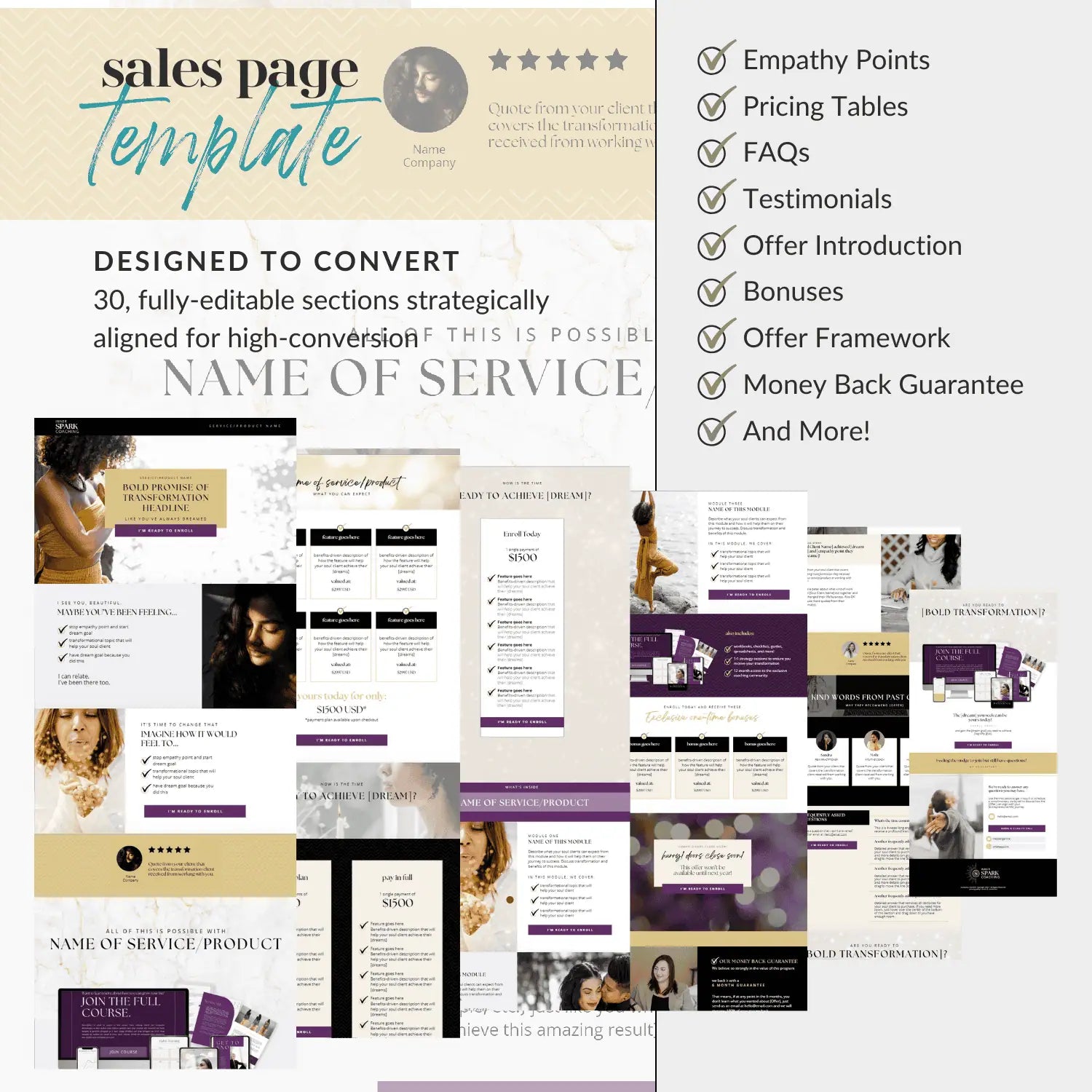 Inner Spark Sales Page (Canva)