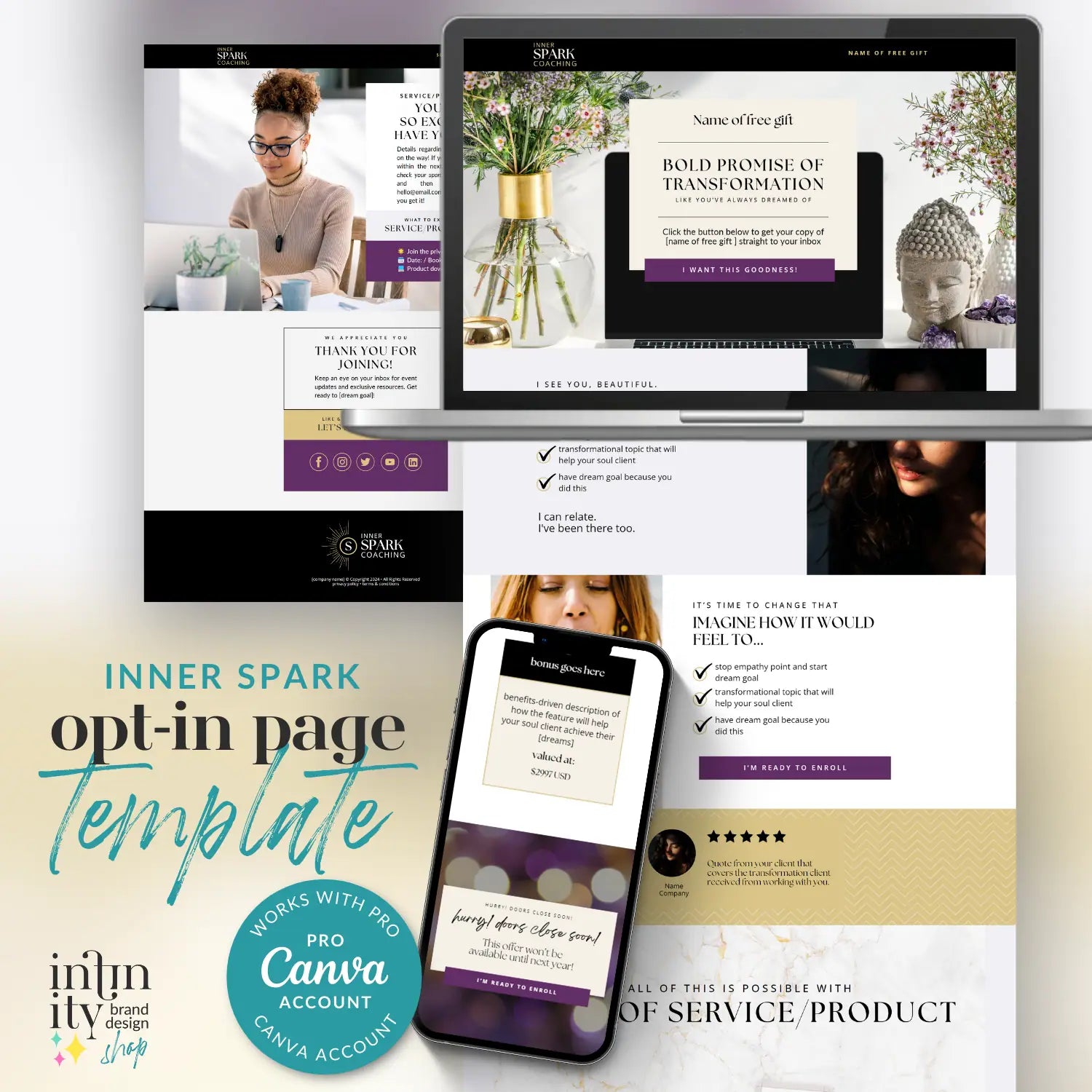 Inner Spark Opt-in Page (Canva)