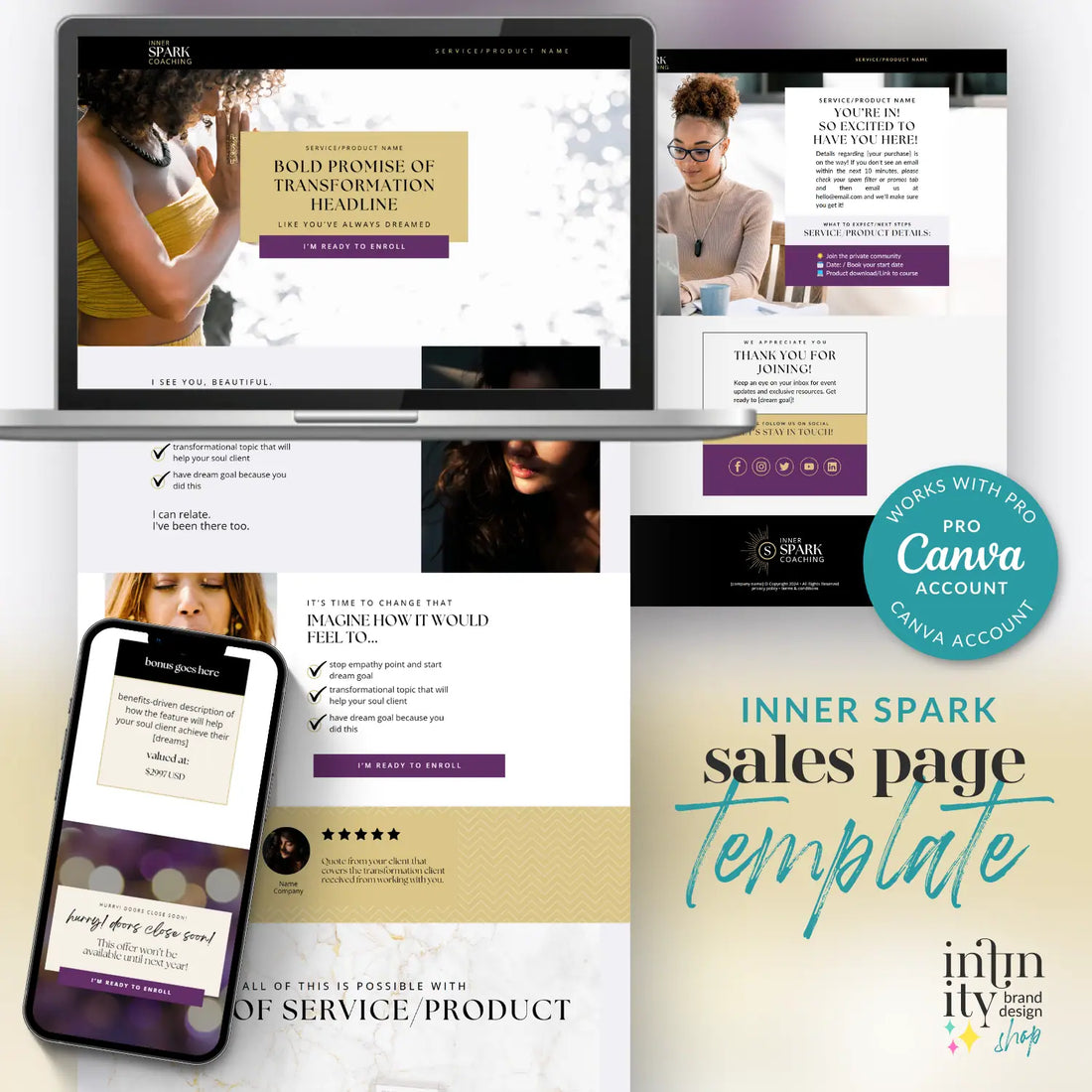 Inner Spark Sales Page (Canva)