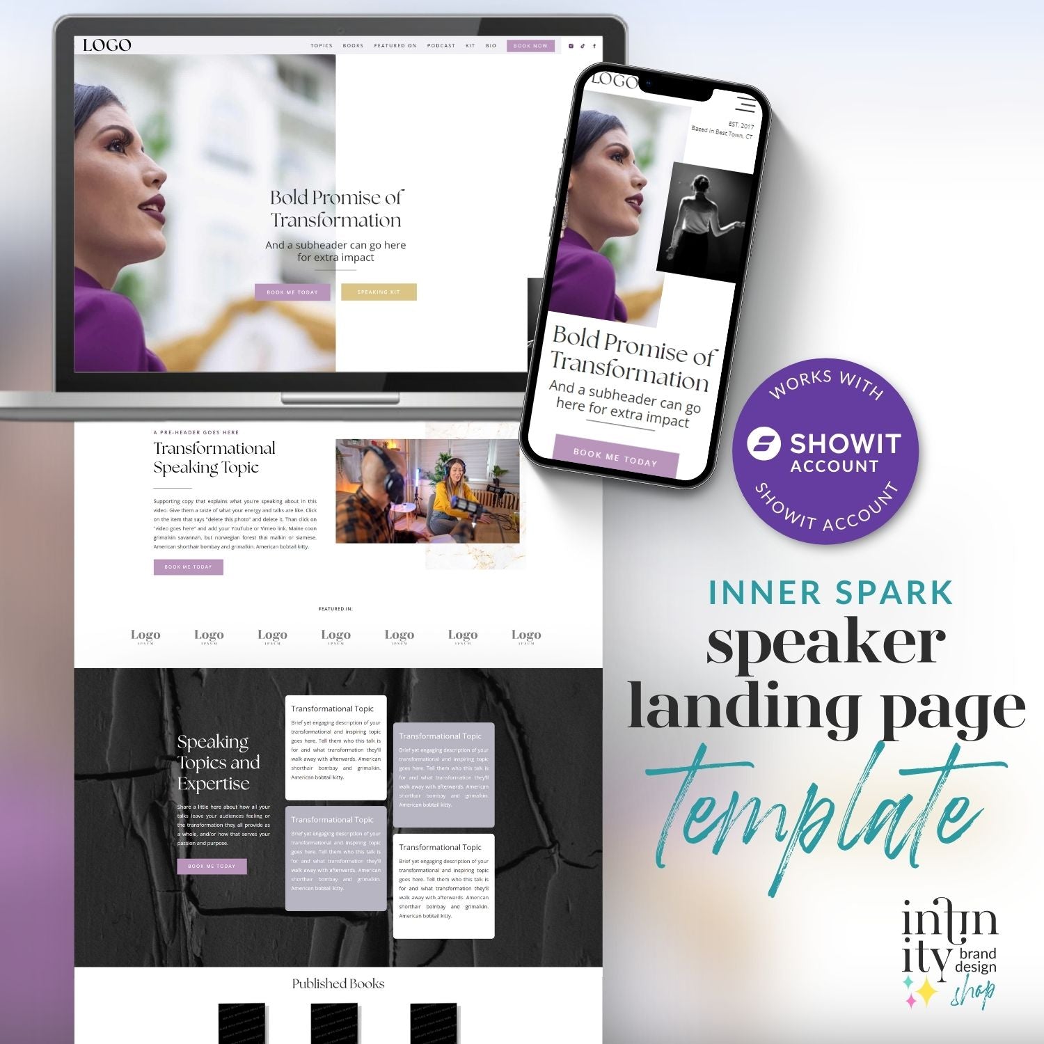 Inner Spark Speaker Landing Page